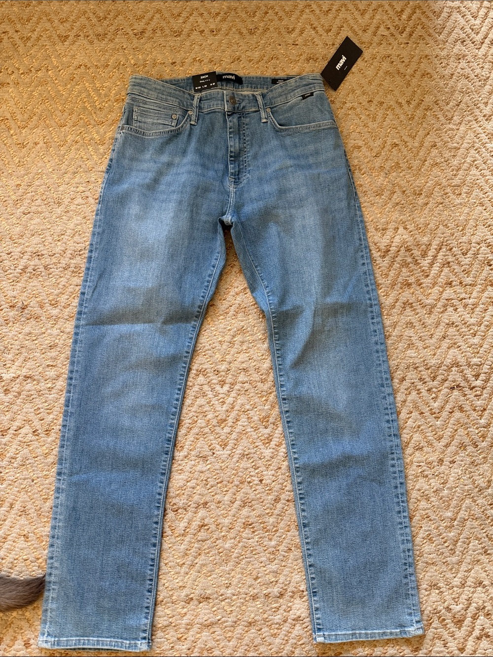 Mavi Men's Straight Jeans in Light Blue Denim